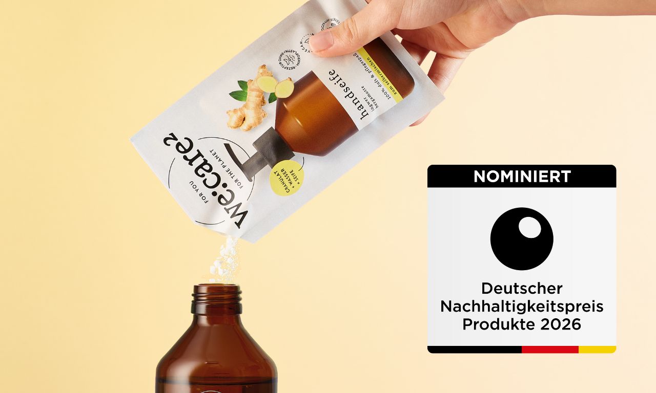 we:care² für Deutschen Nachhaltigkeitspreis Produkt nominiert